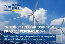  Razvojna banka FBiH: 15,4 miliona KM kreditnih sredstava za zelenu tranziciju privrede Federacije BiH 